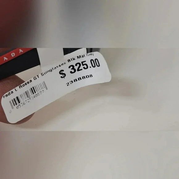 Prada Linea Rossa GT Sunglasses Black Matte Retainer Strap SPS 50Q 64-18-130 - Picture 11 of 12